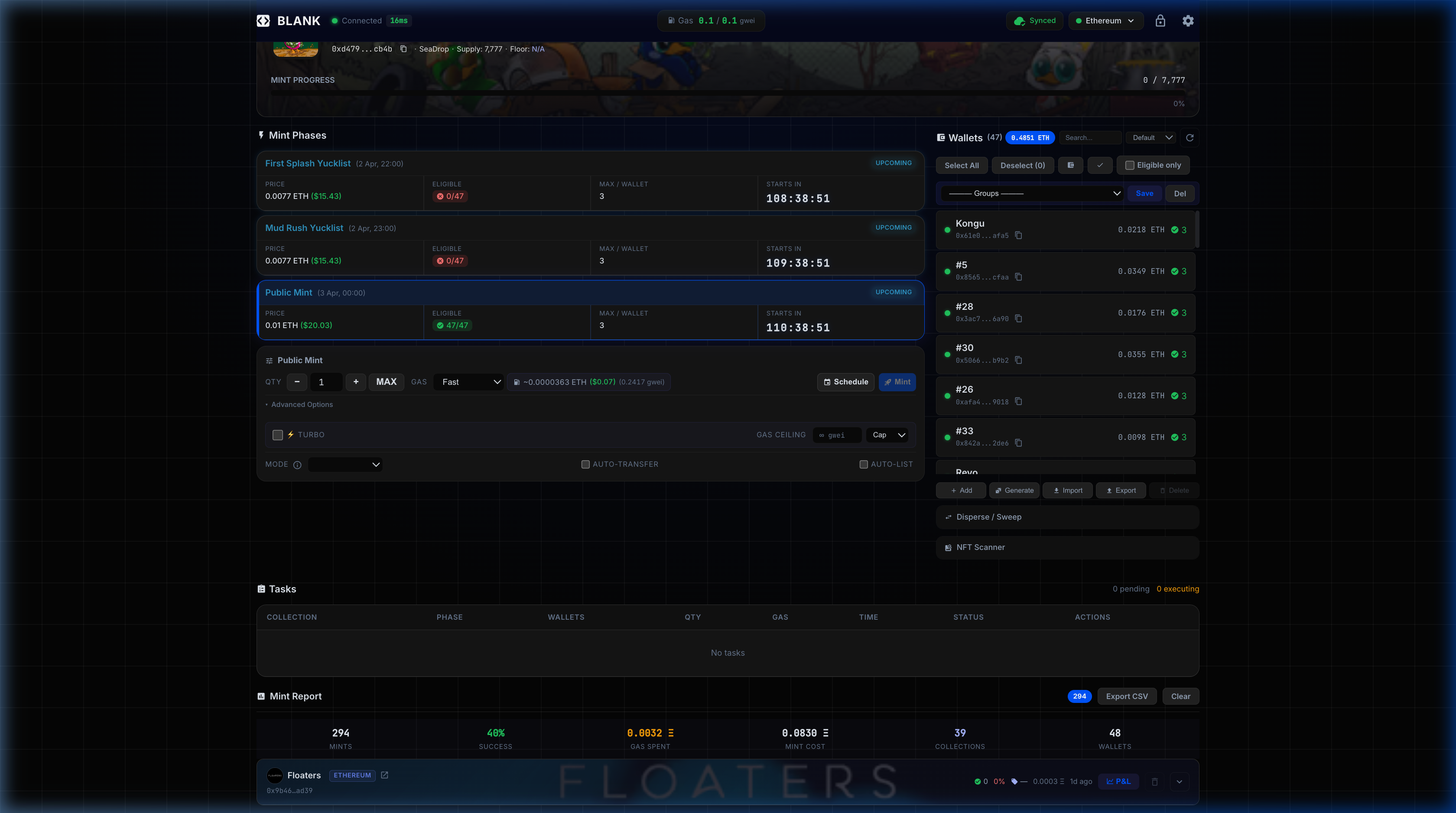 Phase Card with Advanced Options